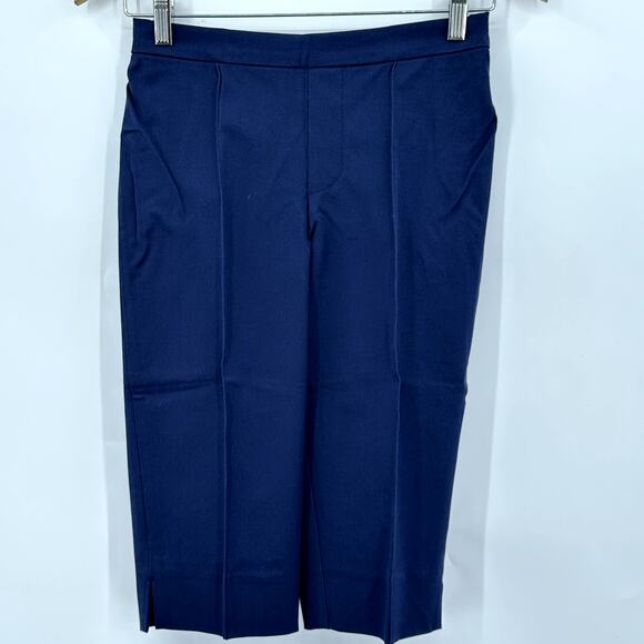 Isaac Mizrahi Live! NAVY 24/7 Stretch Pull On Pedal Pushers Womens 4P Petite - Picture 1 of 8